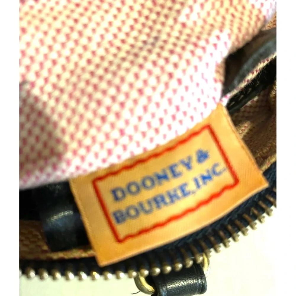 Dooney bourke Elegant navy blue black leather crossbody Handbag - Picture 7 of 8